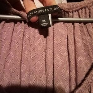 Purple bell sleeve top